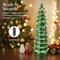 Best Choice Products Ceramic Christmas Tree, 18in Hand-Painted Holiday Decor